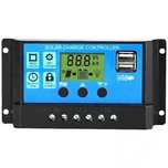 Regulator Ładowania Panel LCD 12V 24V Kontroler Solarny 2X USB 30A