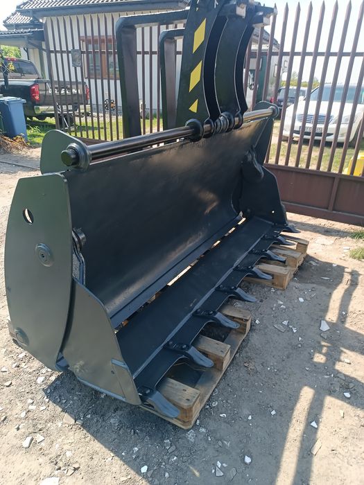 jcb 3cx krokodyl 230cm  pług chwytak łyzka przedni koparka
