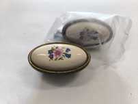 Gałka porcelanowa bukiet w owalu