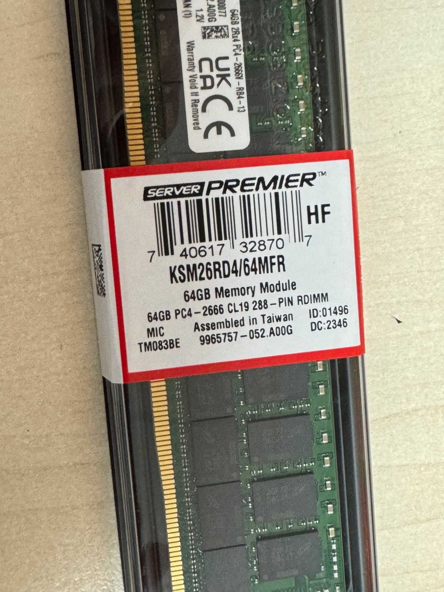 Модуль пам'яті DDR4 64GB KINGSTON ECC RDIMM (KSM26RD4/64MFR)