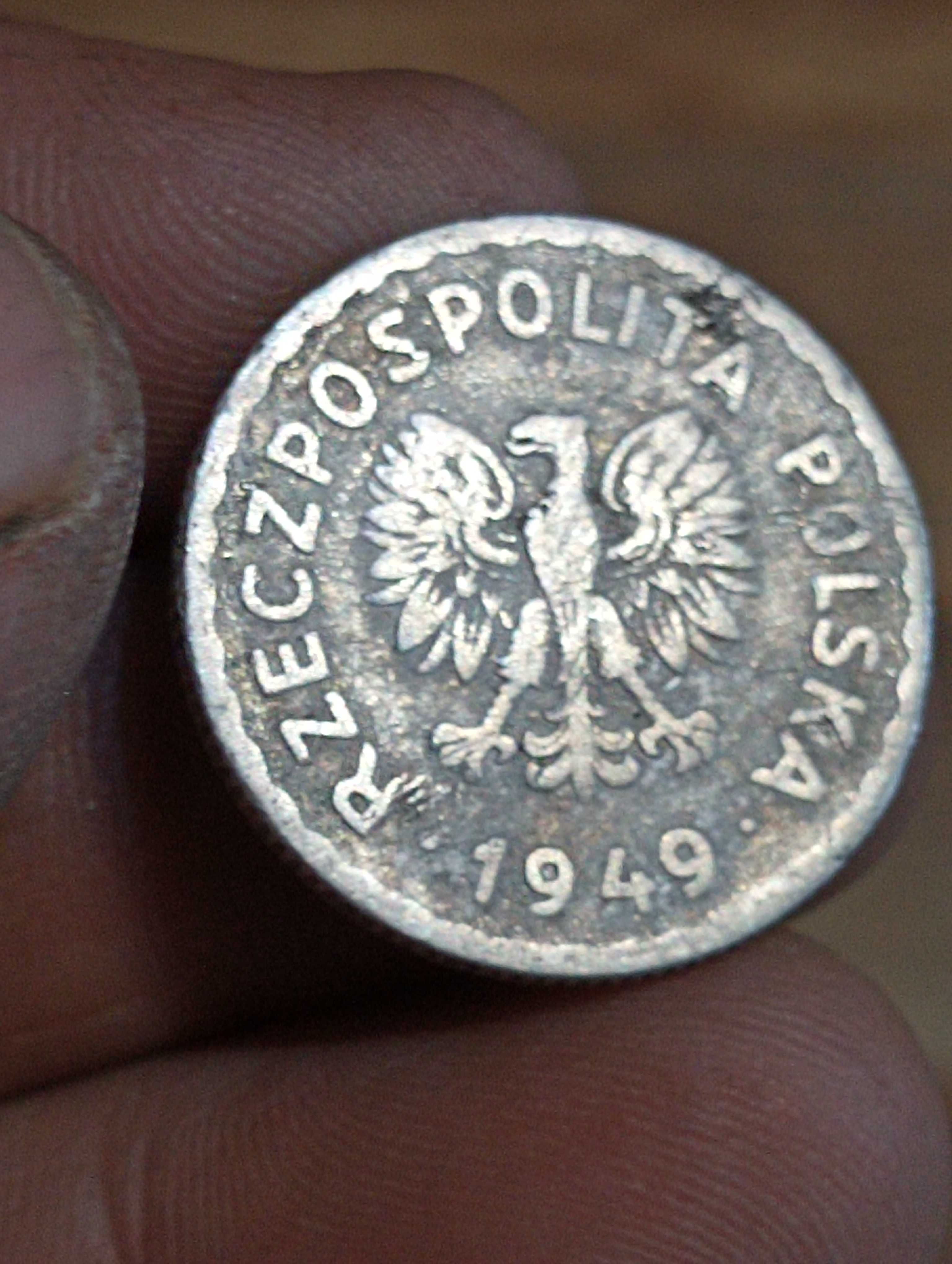 Sprzedam monete 1 zloty 1949 rok bzm