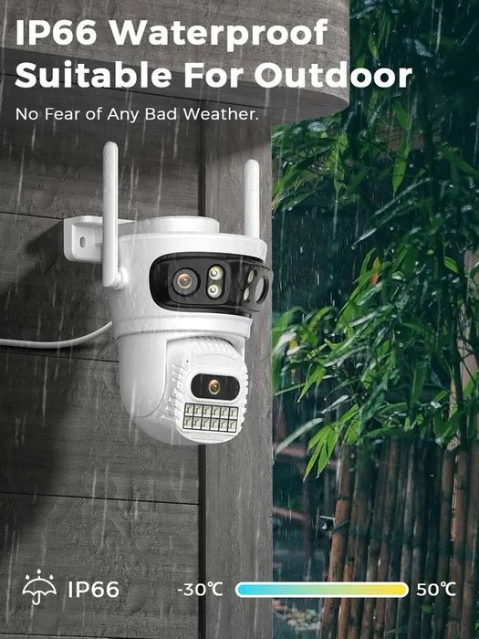Камера 12МР 6К ICSee Xmeye Ip66 WIFI Rj45 онлайн вулична відеокамера