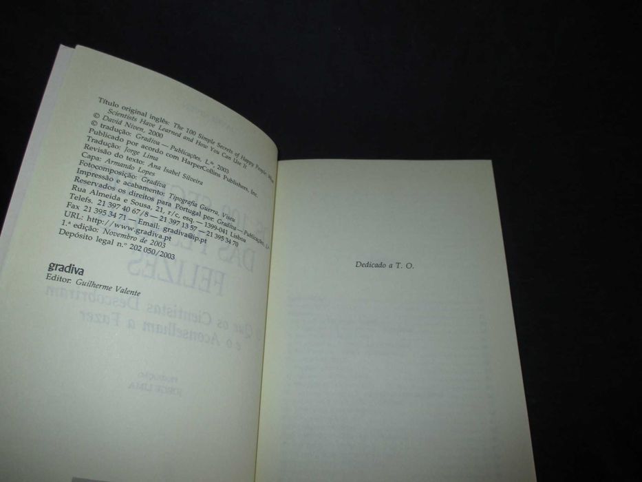 Livro Os 100 Segredos das Pessoas Felizes David Nivem
