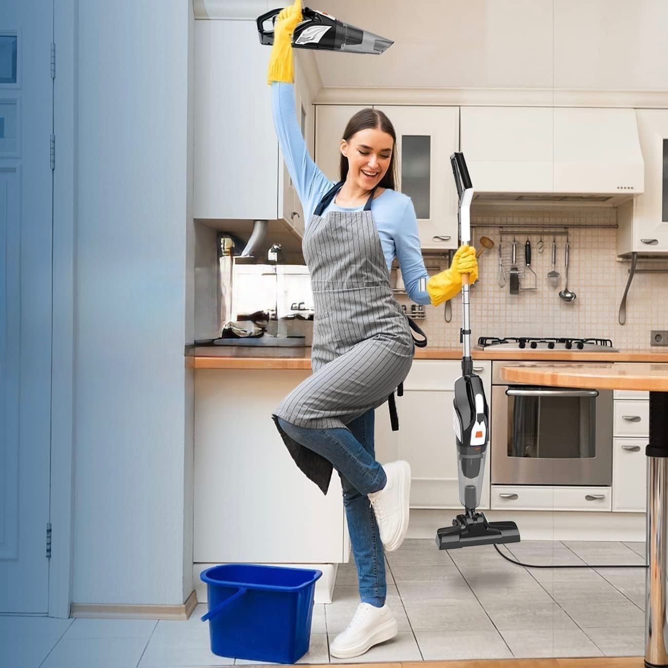 Odkurzacz pionowy ręczny 4w1 600W HEPA do domu, auta Nowy FV
