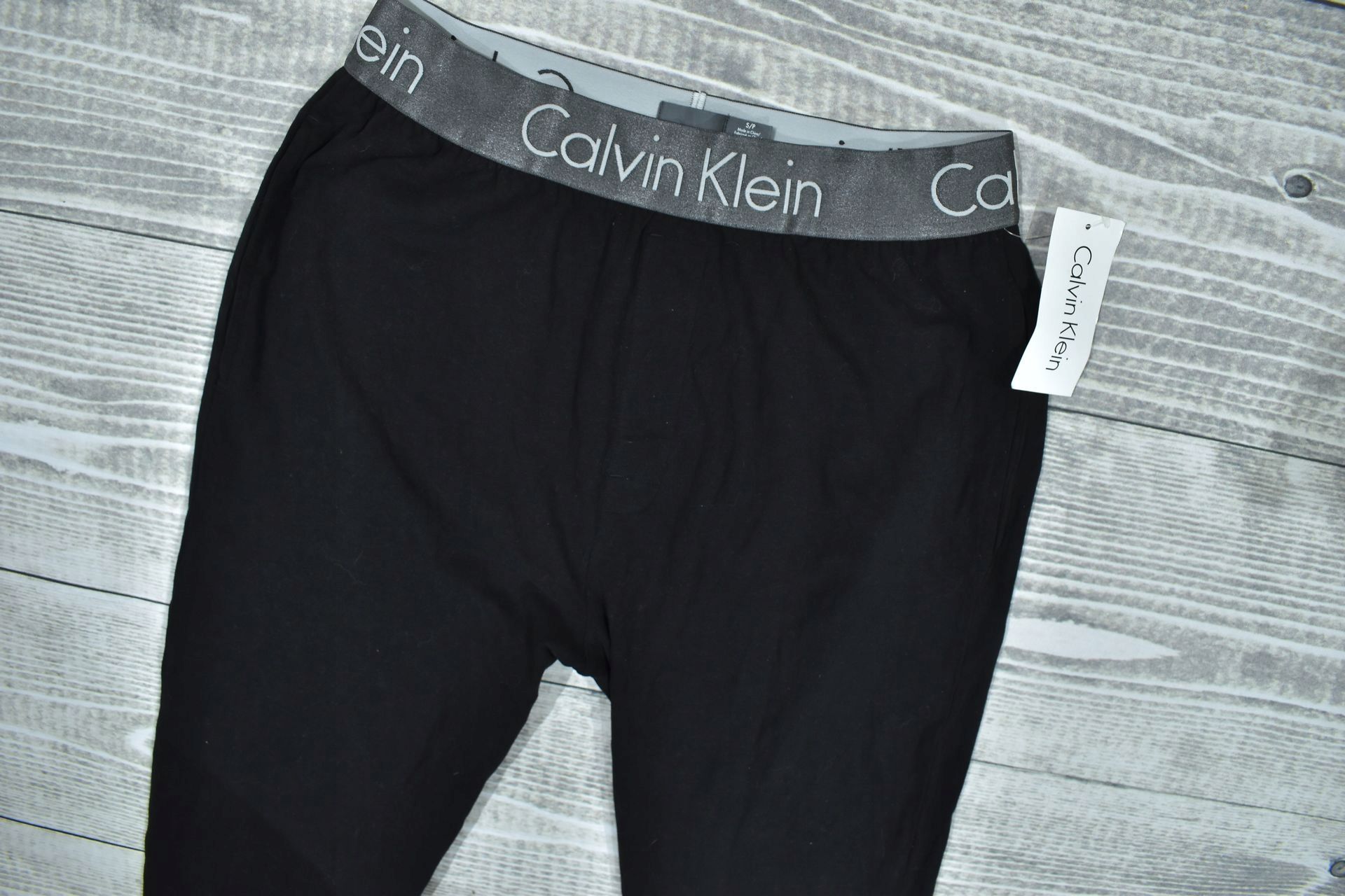 CALVIN KLEIN Męskie Spodnie Piżamowe Czarne / S