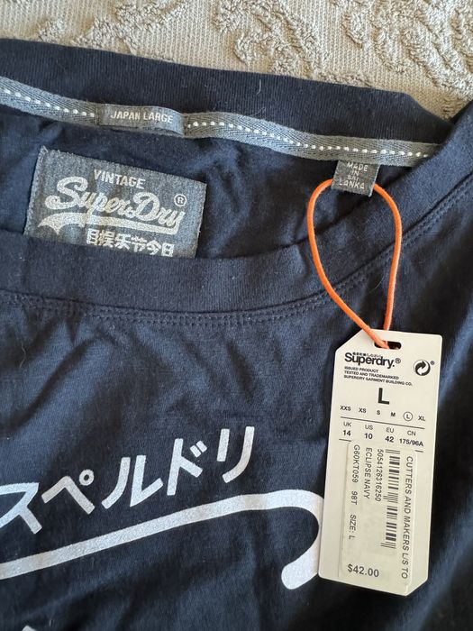 Лонгслів кофта з довгим рукавом superdry нова L
