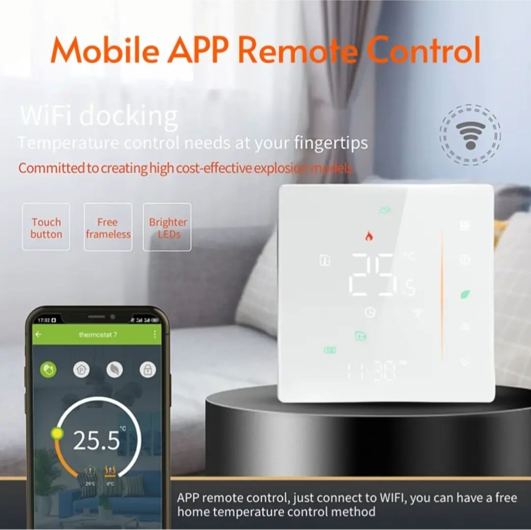 Терморегулятор термостат BHT 006 Wifi для теплых полов, бойлеров и тд
