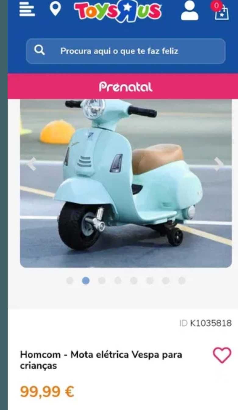 Vendo vespa de crianca como nova