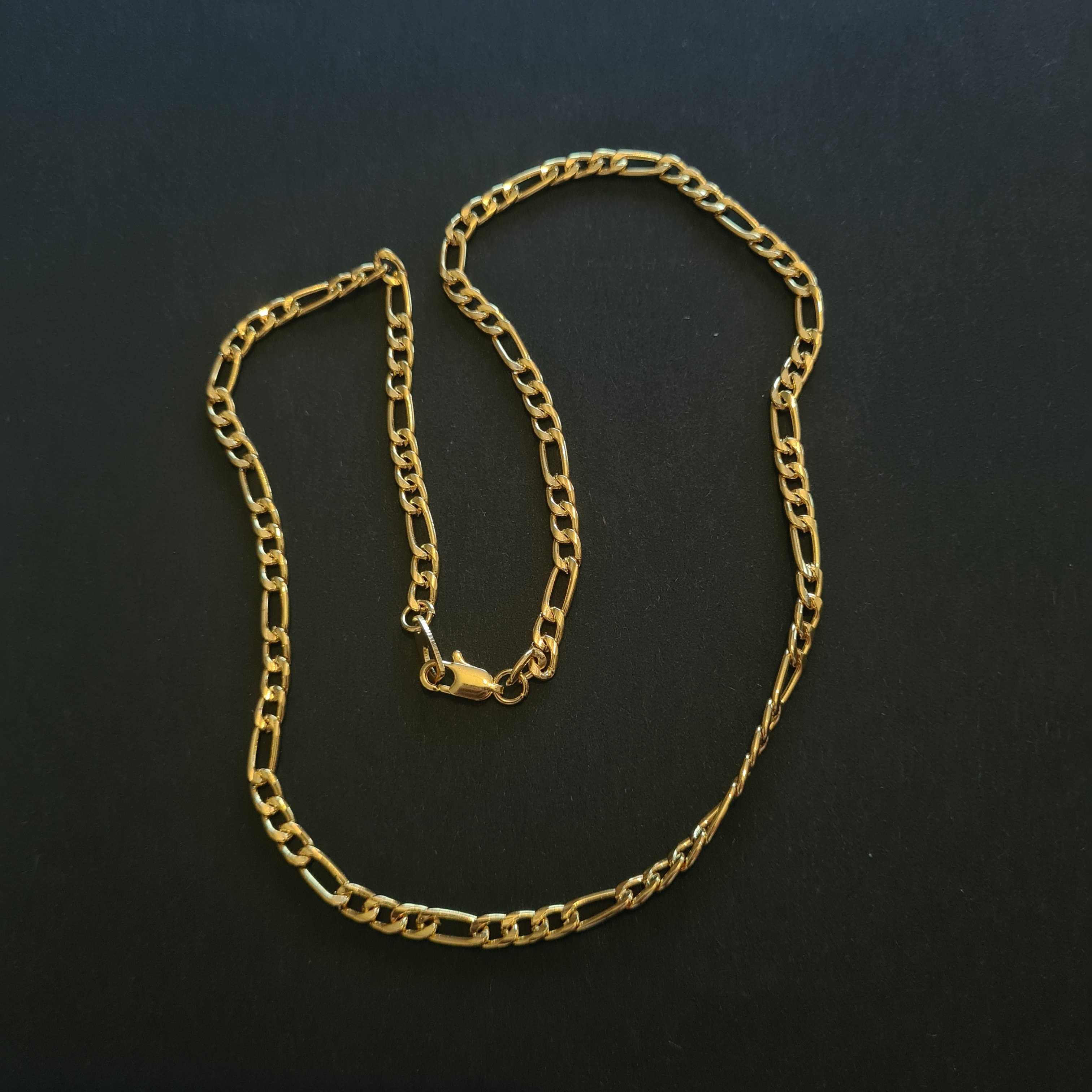 Łańcuszek minimalistyczny elegancki, stylowy złoty naszyjnik