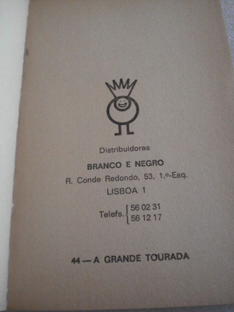 Livro de José Vilhena "A grande tourada" de 1970