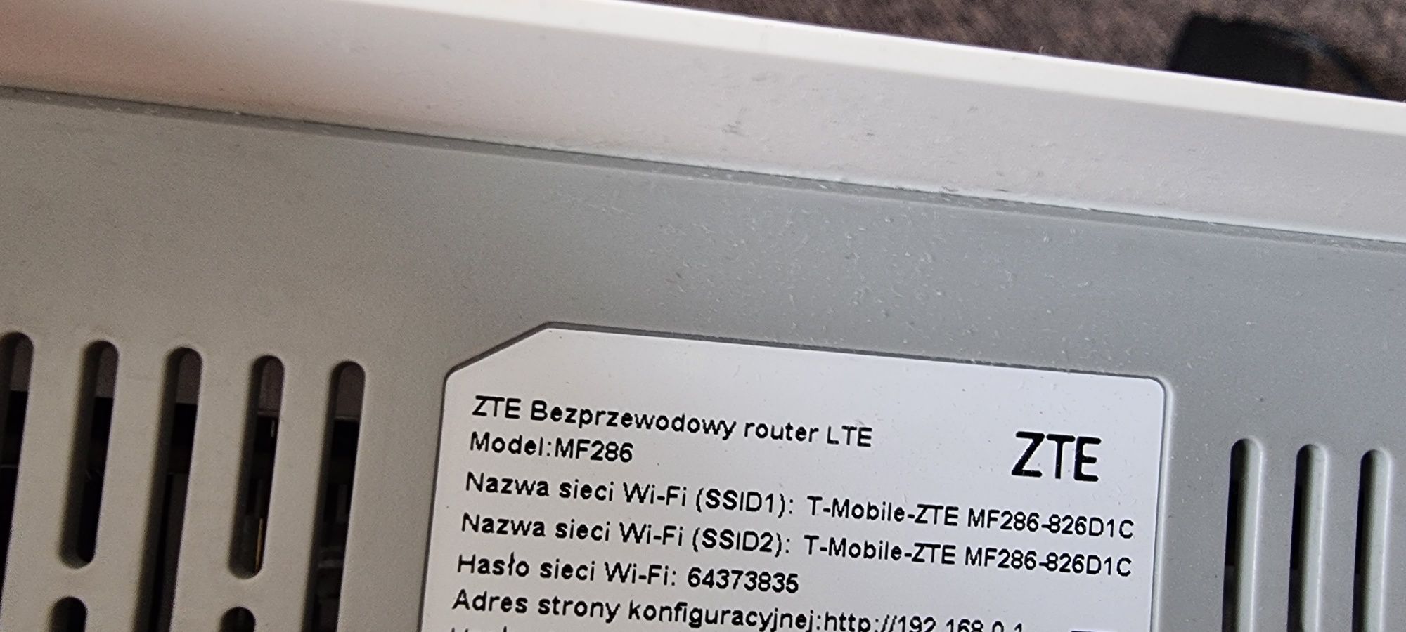 Router ZTE MF286 modem z antenami LTE 4G 300 Mb/s bez simlocka