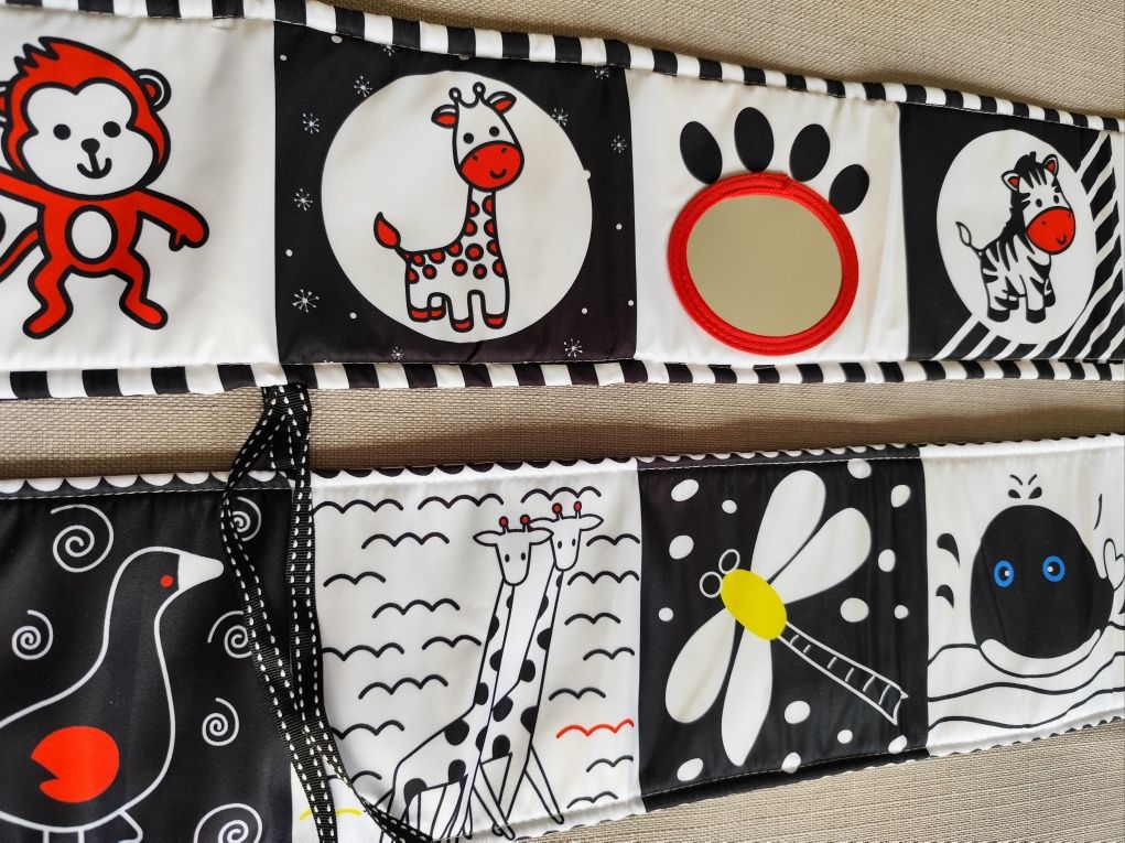 2 Livros tecido Alto Contraste - bebe tummy time