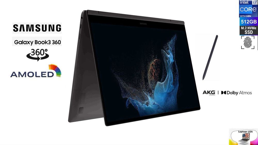 Samsung Galaxy Book 3 360 (15.6',16GB, i7 13Gen,512 SSD)