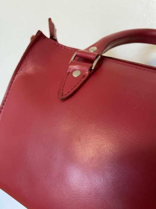 Сумка натур.шкіра The wings червона