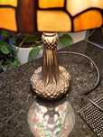 Mosiężna lampa Tiffany