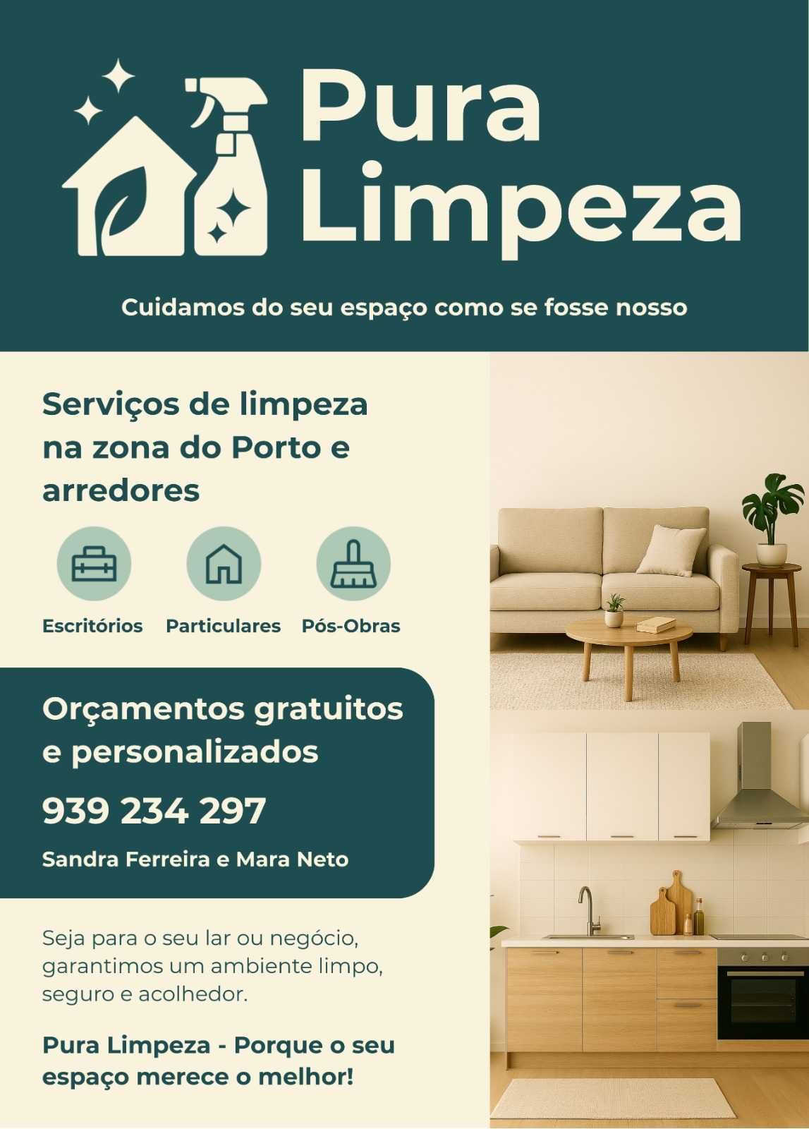 Limpezas Pós-Obra, Escritórios, Domésticas e Condomínios Porto e Braga
