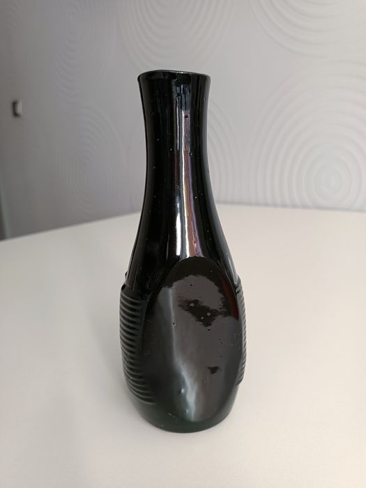 Wazon z przestrzennym dekorem z PRL