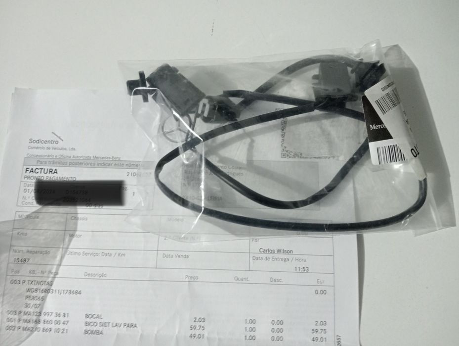 Esguincho usado a funcionar e Bomba Nova Mercedes  classe A 1999 w168