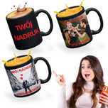 kubek czarny ceramiczny z nadrukiem personalizowany nadruk prezent