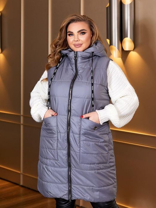 Жилетка жіноча чорний колір 58 розмір