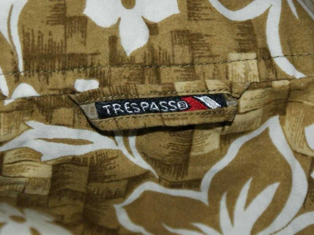 Trespass hawajska koszula męska kwiaty khaki safari XL