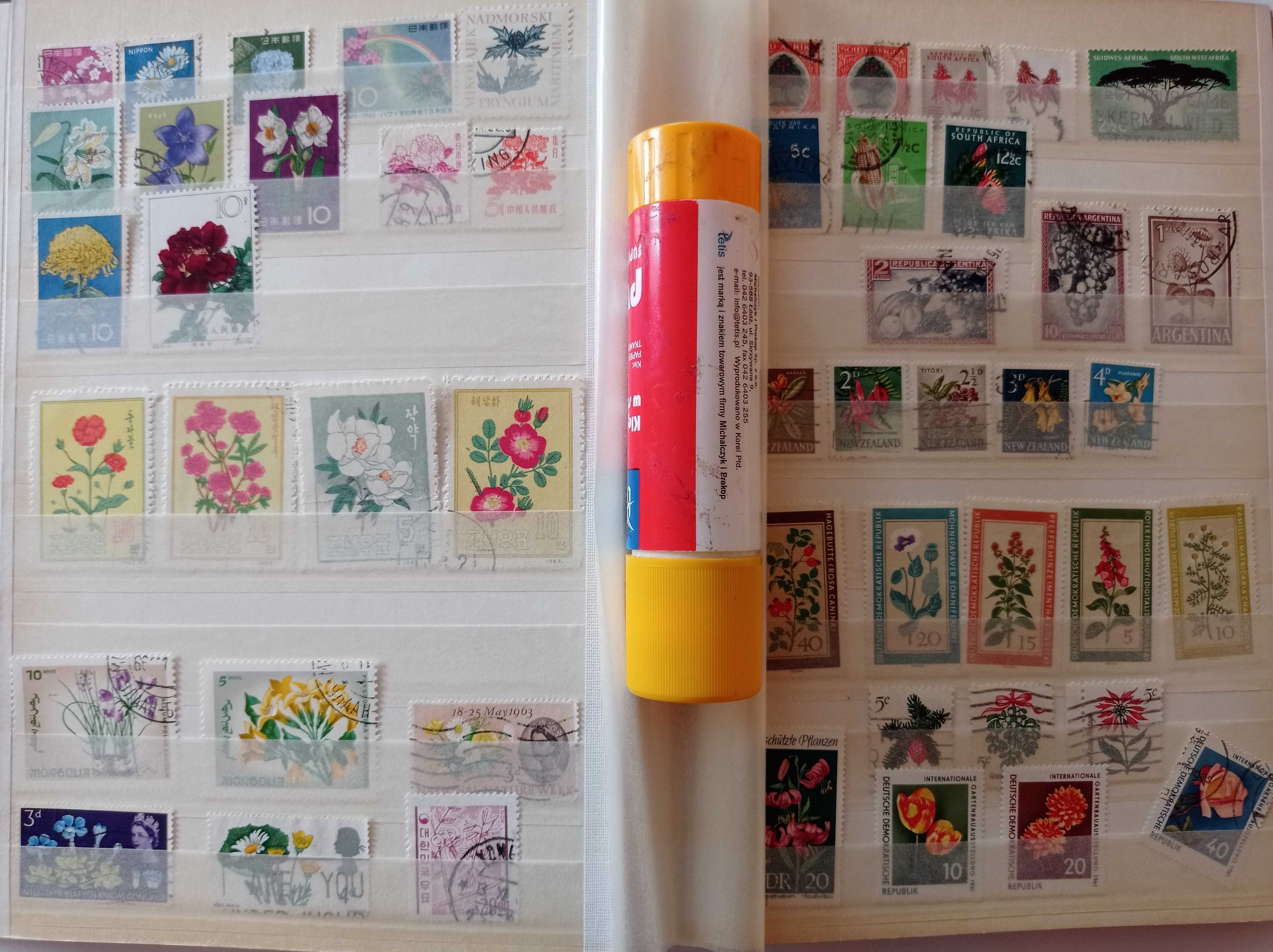 Znaczki pocztowe -całostki -kwiaty -świat -421 sztuk -czyste +..