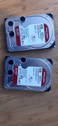 Dwa dyski twarde Western Digital WD Red WD60EFAX 6TB SATA III 3,5"