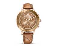 Zegarek Octea Lux Chrono Brązowy Powłoka Pvd Kryształy Swarovski Swiss