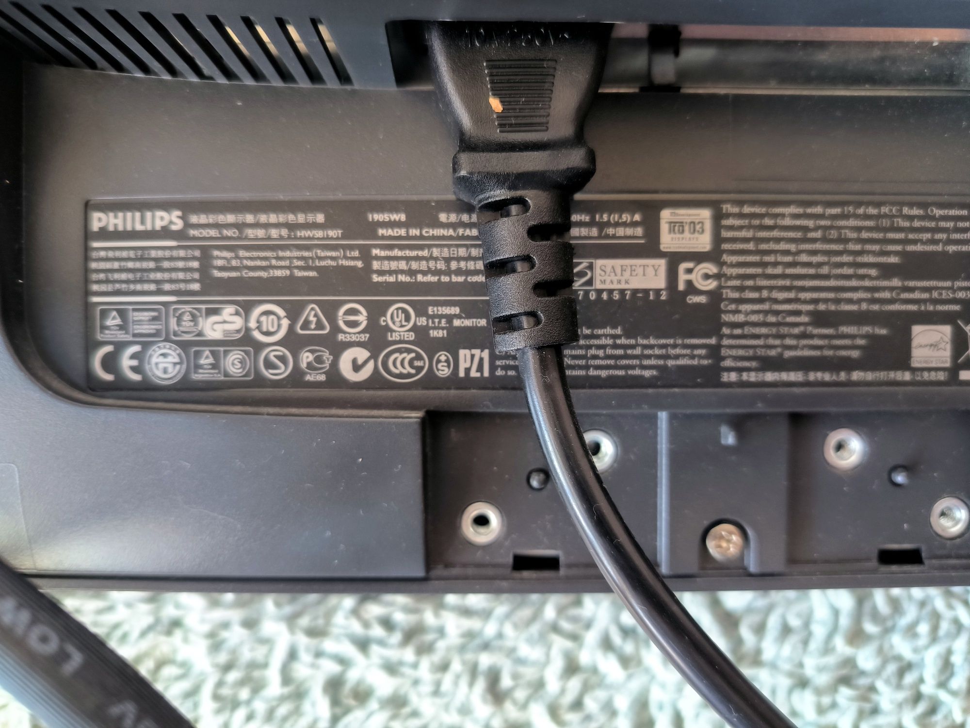 Monitor do komputera.
