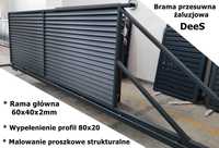 Brama przesuwna żaluzja 4000x1500 w komplecie monterskim