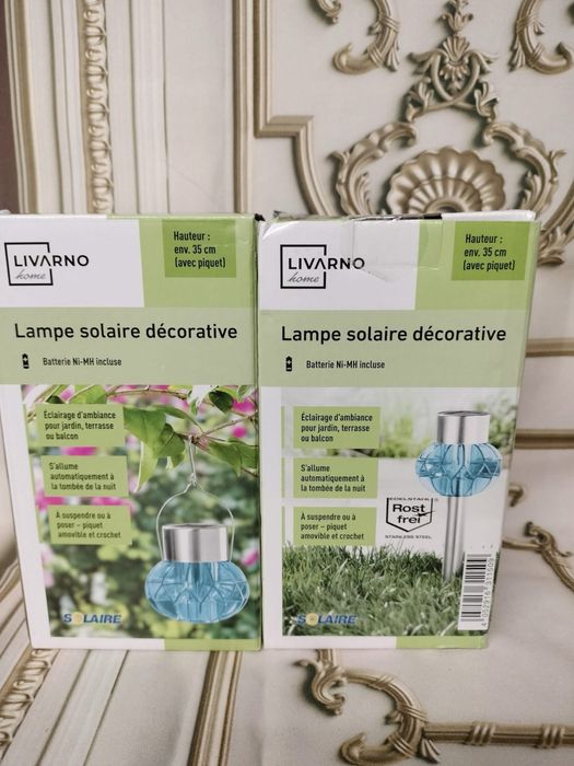 niebieska lampka solarne .