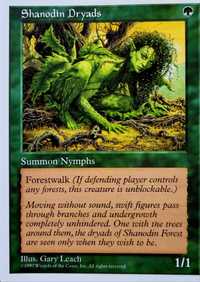 Magic the Gathering  - Shanodin Dryads  - 5th Edition