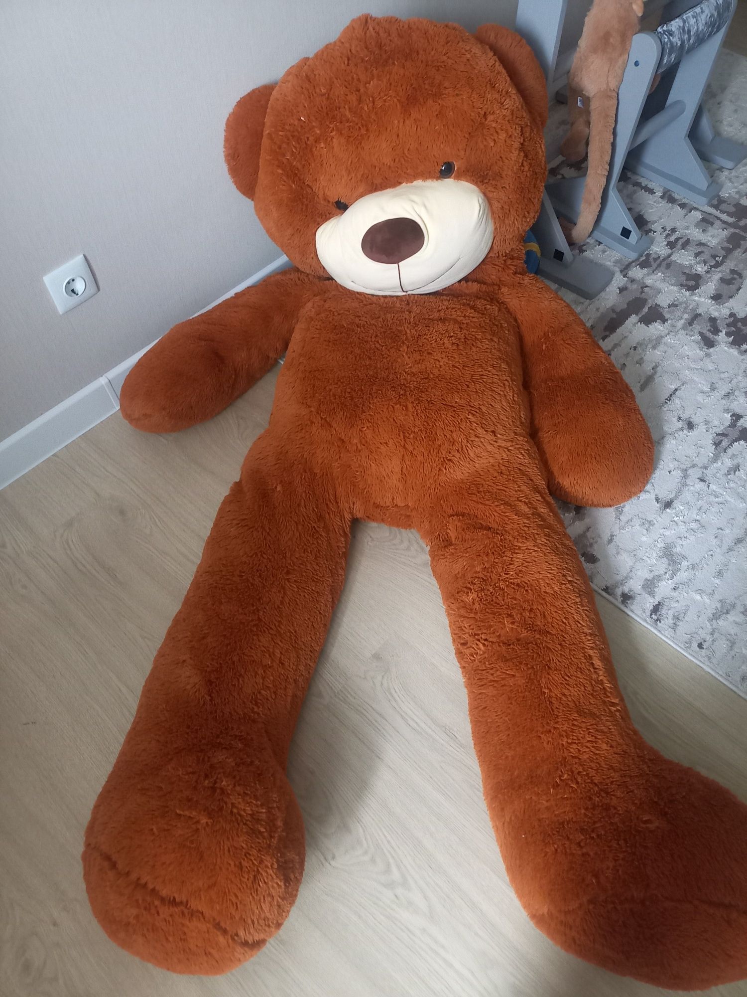 Медведь 2м, коричневый, мягка іграшка ведмідь