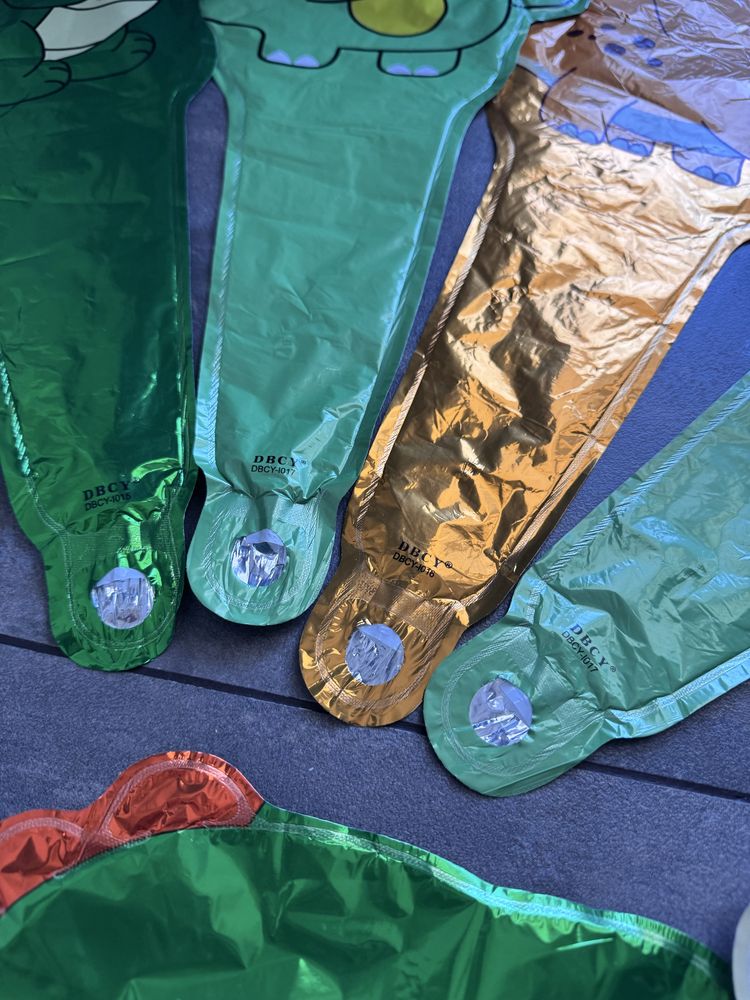 8x balon na hel 3D duży dinozaur maczuga urodziny baloniki dinusie rex