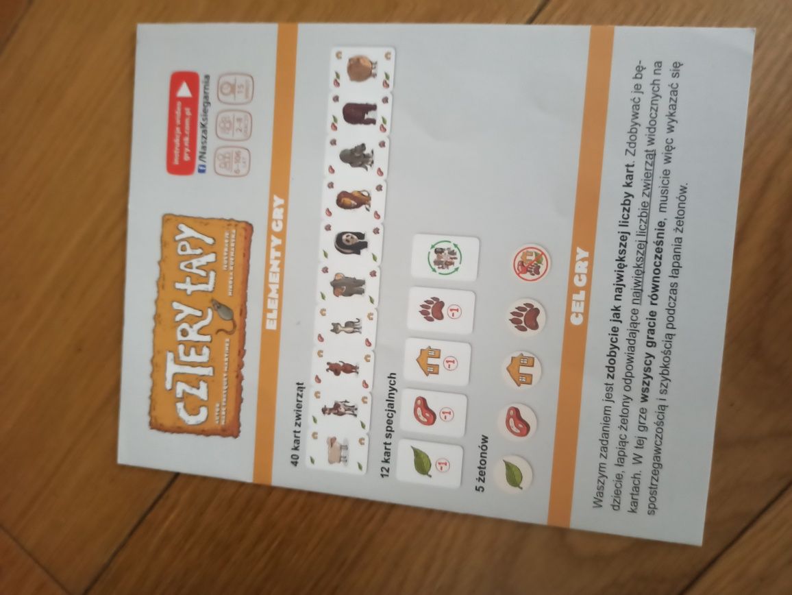 Gra na spostrzegawczość - Cztery łapy