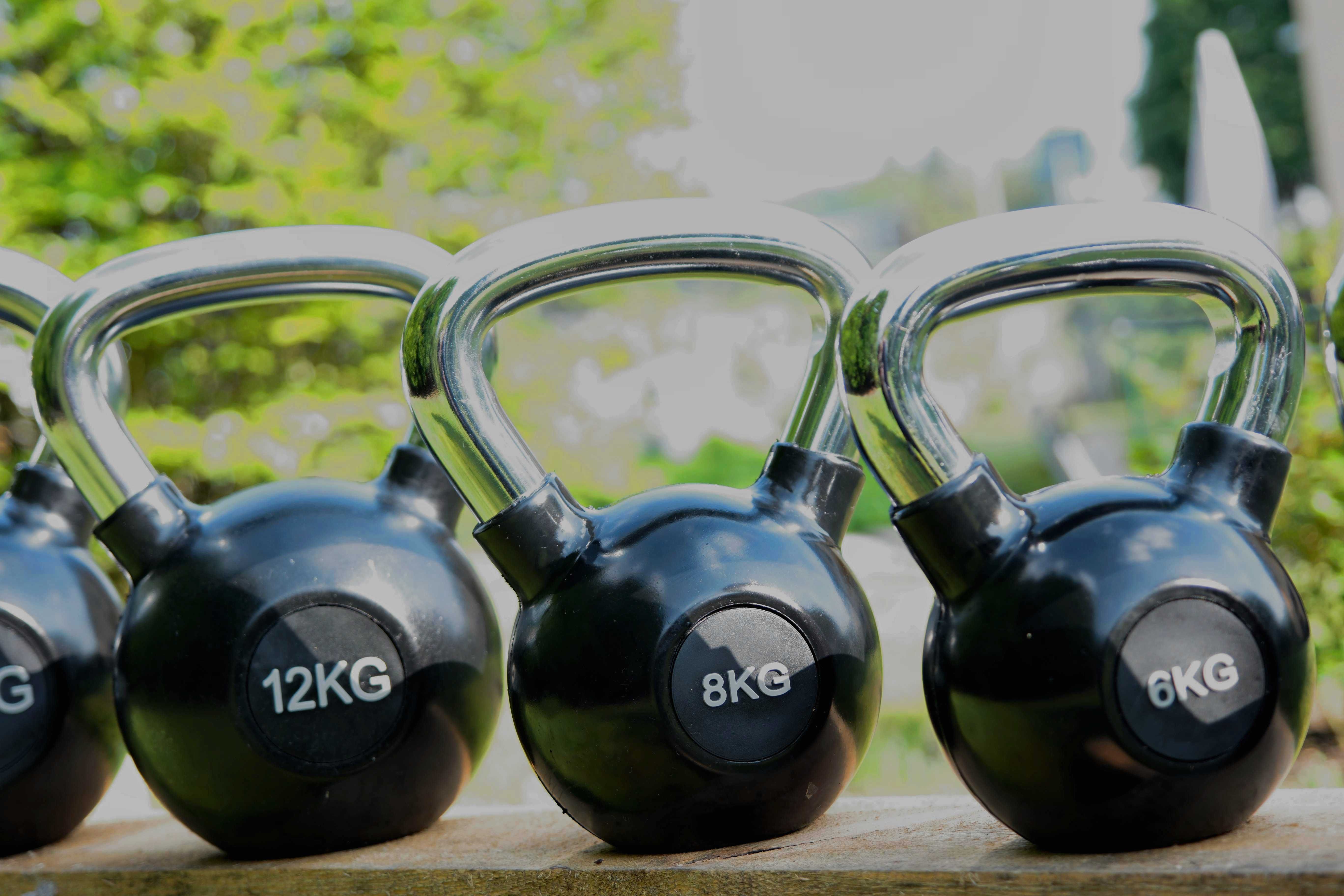 Kettlebells 4-40kg pełna guma chrom nowe