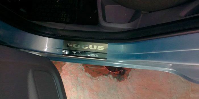 Накладки на пороги для Ford Fusion USA \ Focus 2 \ Focus 3 \ Kuga
