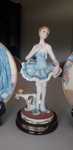 Conjunto de 3 peças decorativas bailarina azul