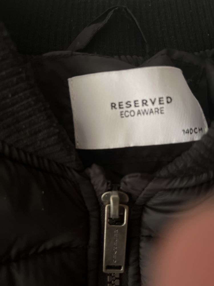 Kurtka przejsciowa ocieplona pikowana  chlopięca reserved 140cm