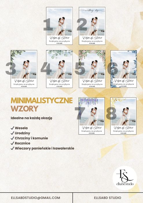 Magnesy lub portrety foto na żywo na twoim przyjęciu. Gratisy. lustr