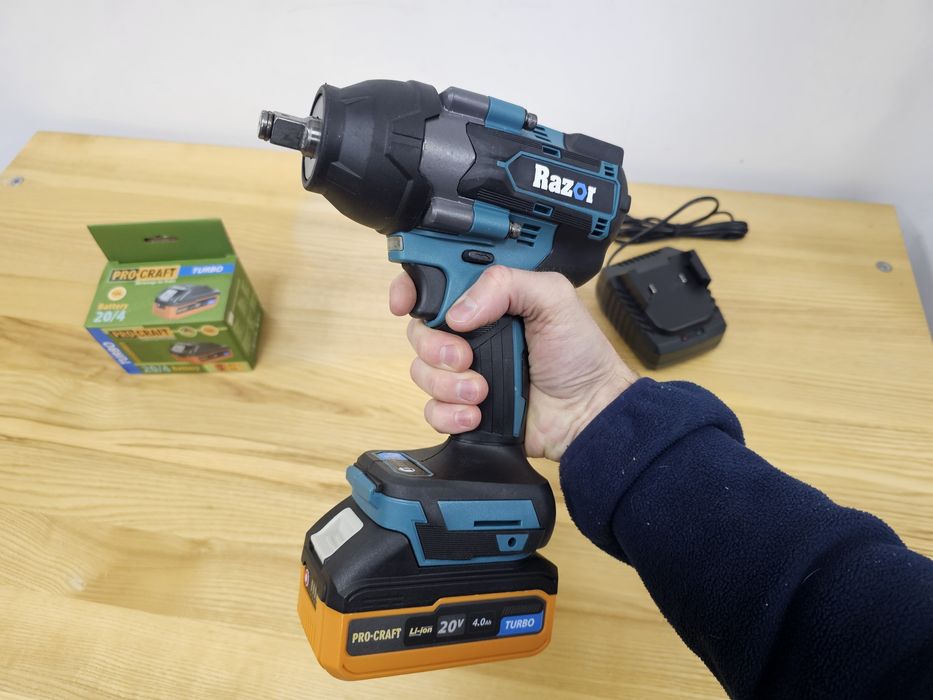 800Nm Гайковерт Razor (makita ,ProCraft) +4.0Ah акб TURBO +Зарядное ус