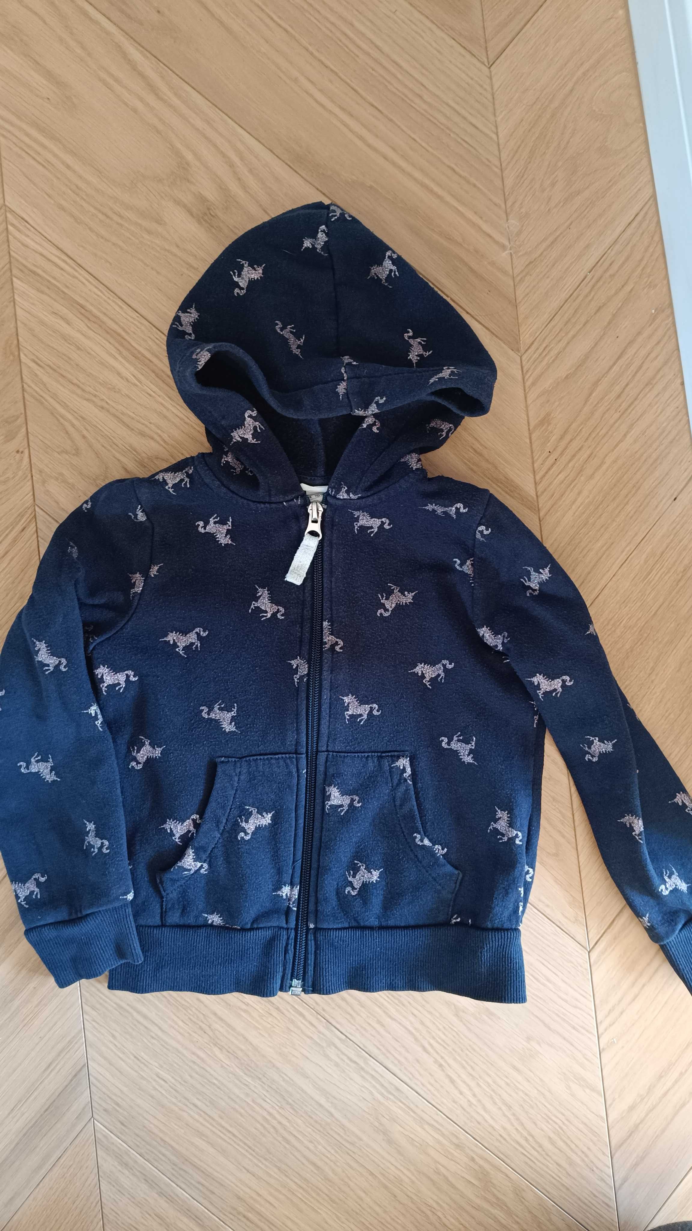 Bluza rozpinana H&M w jednorożce 4-6lat