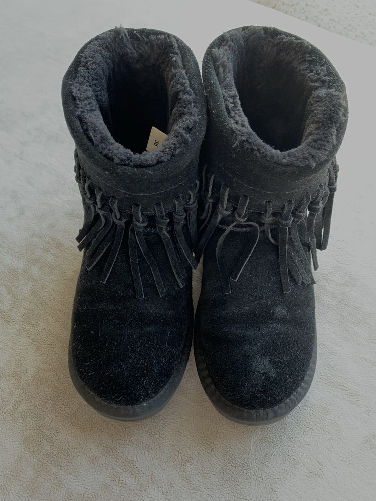 Czarne buty zamszowe Si rozkiar 36