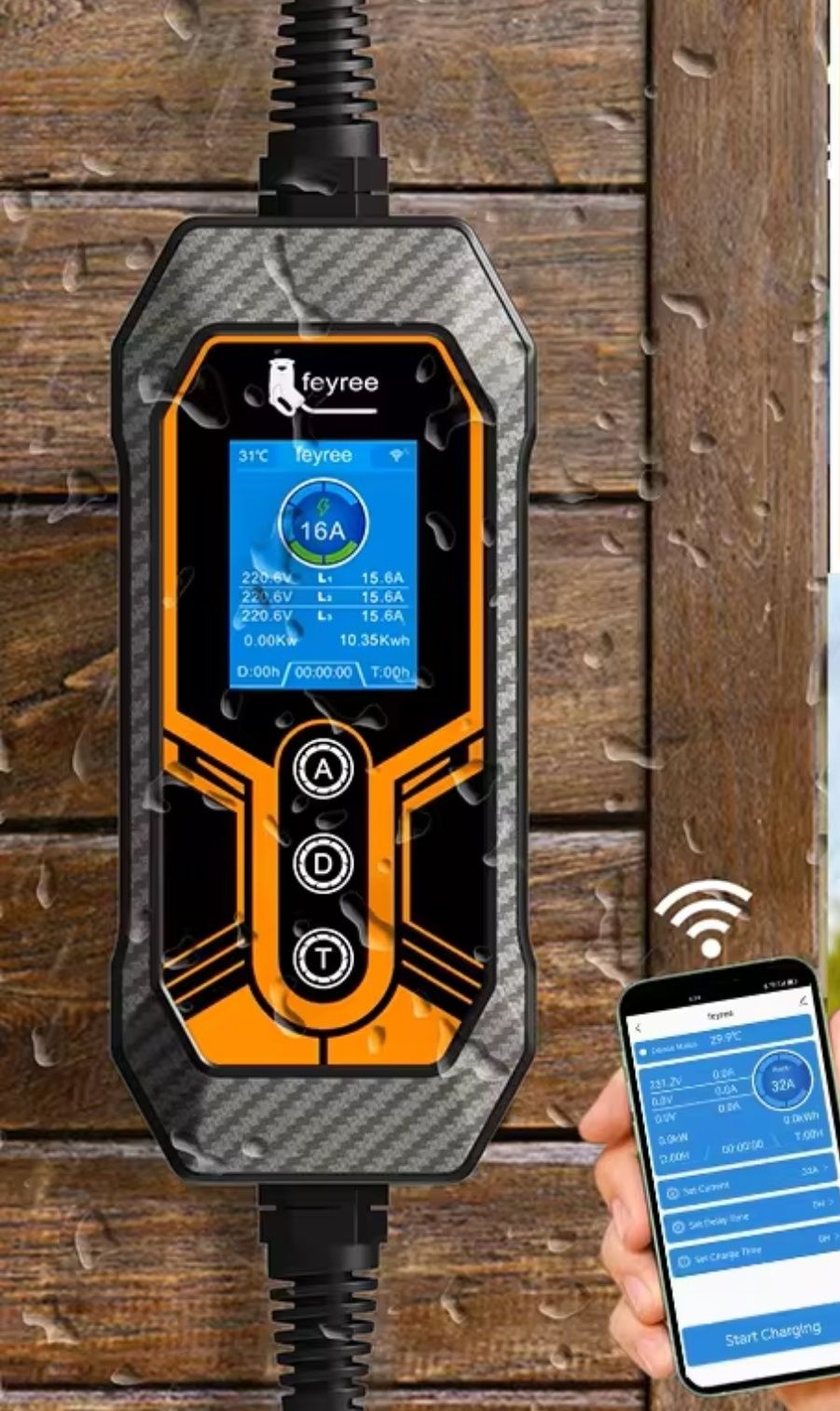 Ładowarka feyree typ 2 16a 3 fazowa wifi