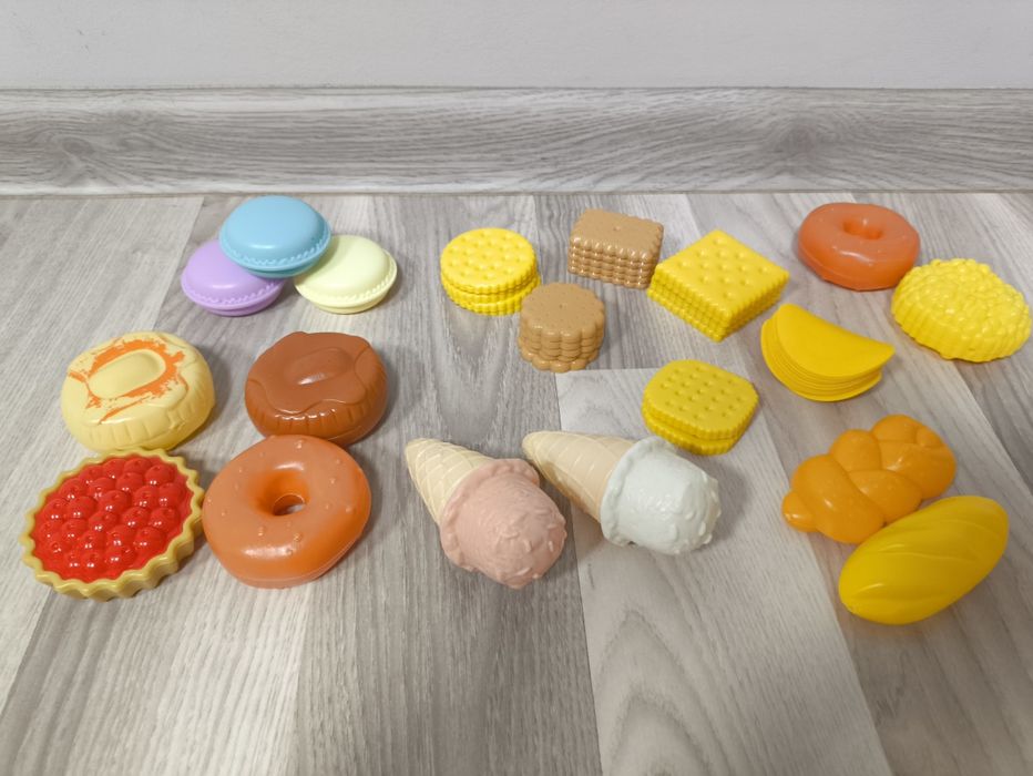 Duży zestaw do gotowania, do robienia kawy, warzywa, owoce, ciastka, l