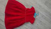 Świąteczna czerwona sukienka 86
