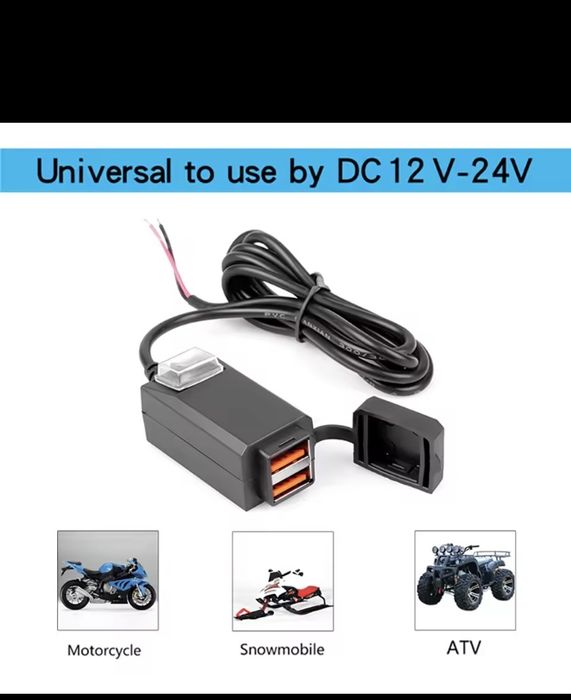 Ficha adaptador USB para moto mota novo