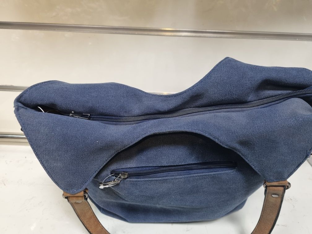 Torebka shopper granatowa