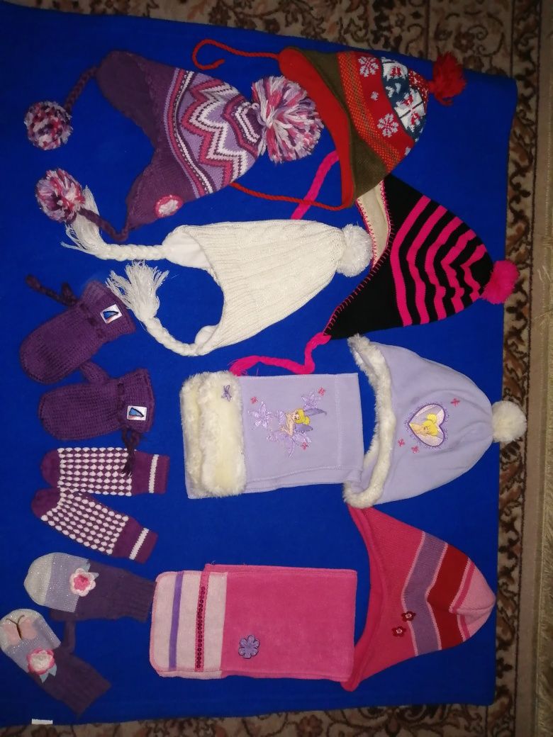 Czapka, szalik, rękawiczki dla dziewczynki 3 - 7 lat