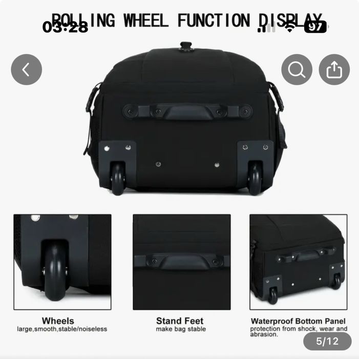 Plecak na kolkach podroz